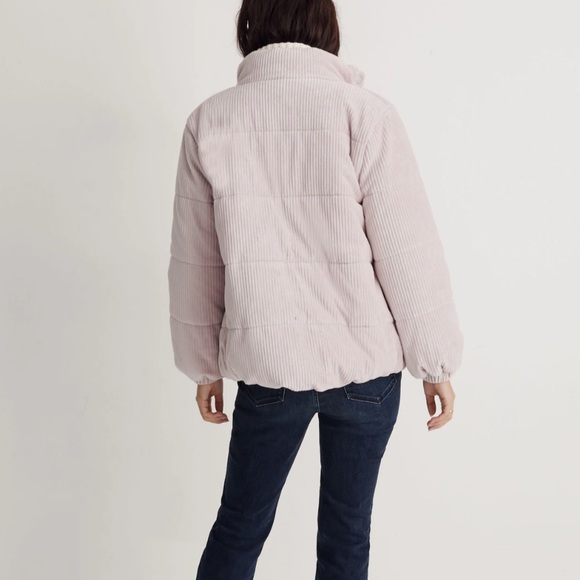 Madewell Light Pink Corduroy Puffer Jacket - Picture 2 of 4